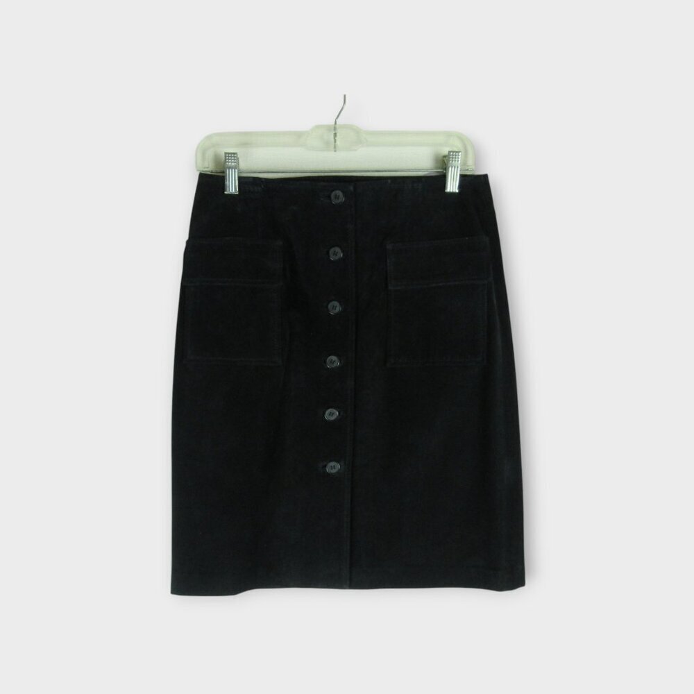 Mossimo Supply Co. Black Genuine Suede Pencil Skirt Size 4 Vintage Y2K - Picture 1 of 9
